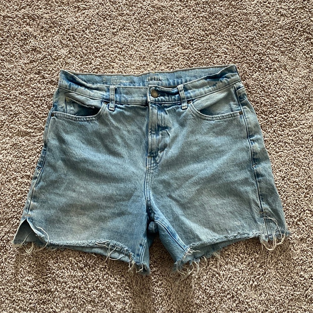 Denim boyfriend shorts size 8